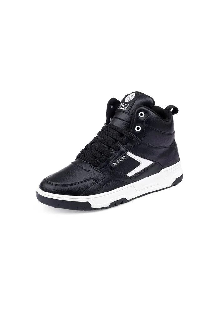 Bacca Bucci Black Cappuccino Skystompers Retro High-Top Sneaker for Men | Best Price UAE